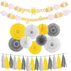 UMISS Bachelorette Party Dekorations,  Bridal Shower Decoration Kit You Are My Sunshine Banners Paper Fan OEM