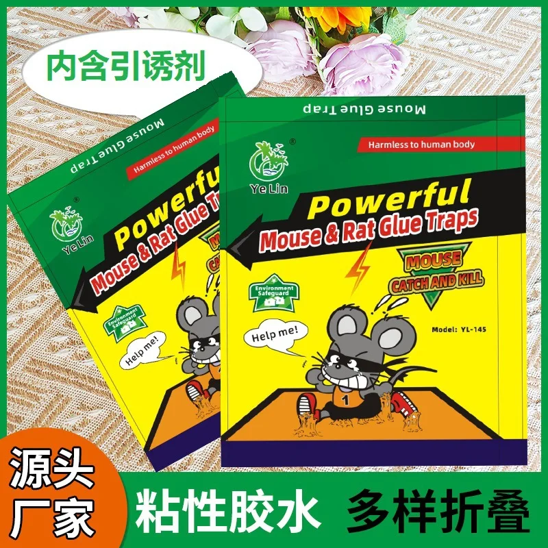 Popular new producing Rat Mousetraps Sticky Paper Board mouse glue traps disposable Physical Pest Control