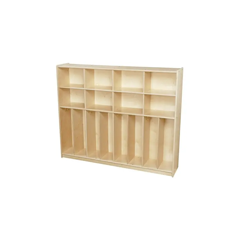 Contender 3 With 8 Section Wide Locker High Quality Wood Cabinet Storage For Daycare Center