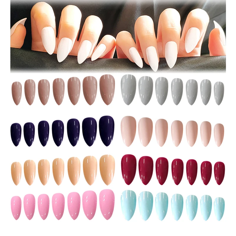 24 шт полное покрытие длинные ногти Советы Бесплатная доставка Xl пресс на коробка упаковка дизайн поддельные