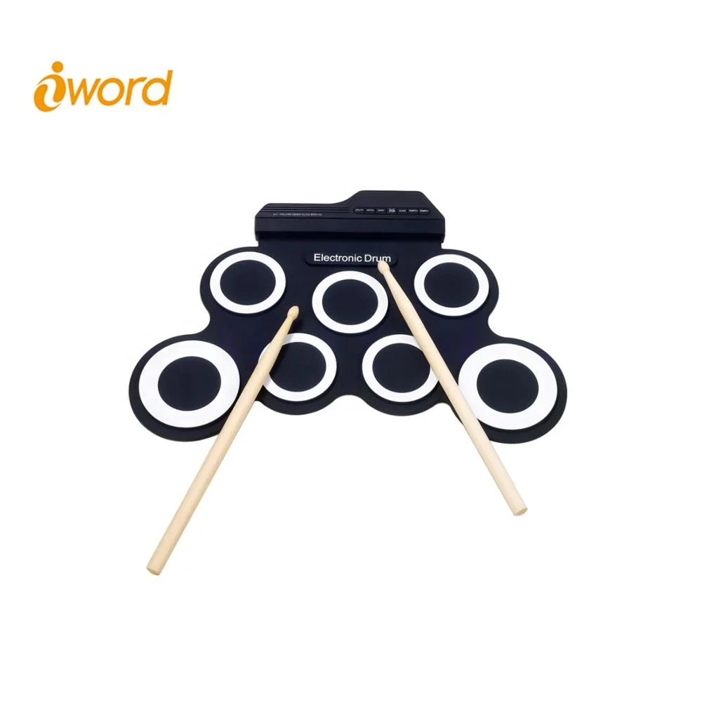 Iword G3002 USB MIDI Музыкальные инструменты празднование цифровой силиконовые Roll Up барабаны набор