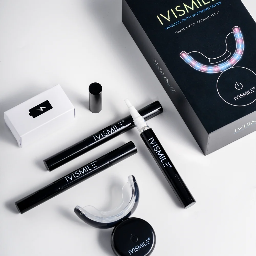 IVISMILE Professional 35% Peroxide 10 Mins Timing Wireless Dental Whitening Kit With Custom Logo