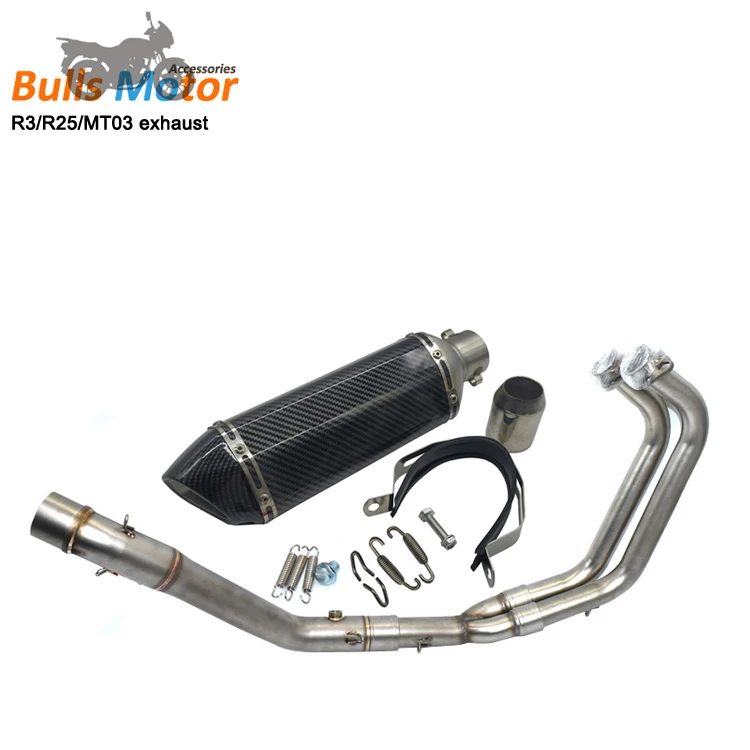 Accessories For Yamaha YZF-R3 R25 MT03 Exhaust Pipe Link Ak Muffler Silencer R3 Moto Escapes Full System 2016-2019 R3 Elbow