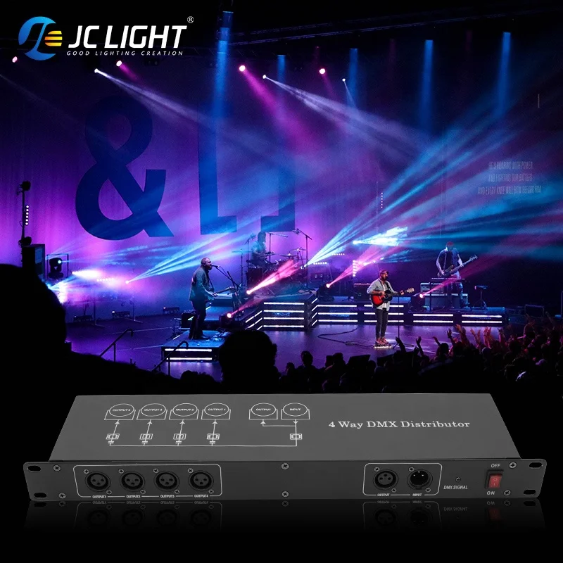 Профессиональный Dmx 512 4 способ Светодиодный Лазерное шоу освещение контроллер фотоэлектрический изоляции 8-канальный видеорегистратор усилитель сигнала