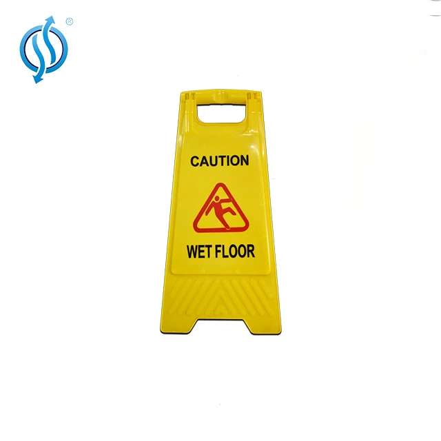 24inch Hot Sale Hotel PP Floor Sign With Customized Printing Words Caution Wet Floor Sign