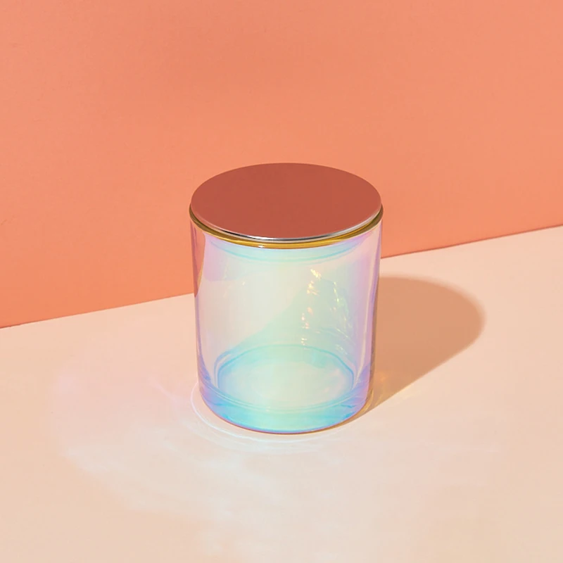 Luxury Holographic Empty Candle Jar Container 6oz 10oz Private Label Brand