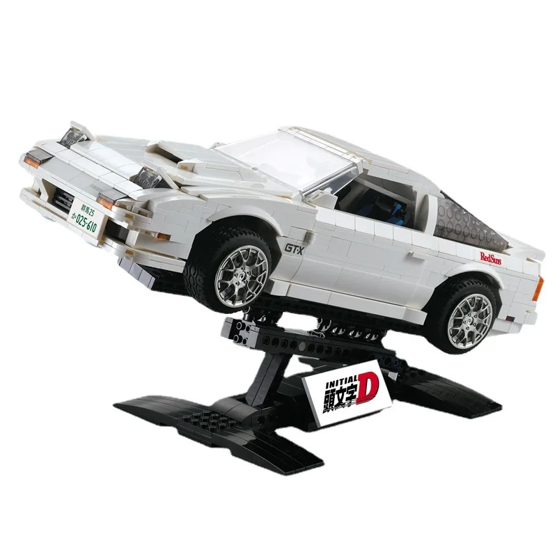 technical Initial D redsun 2.4Ghz radio Remote control build block 1:12 scale Mazda SAVANNA RX-7 FC3S Model rc car toy light