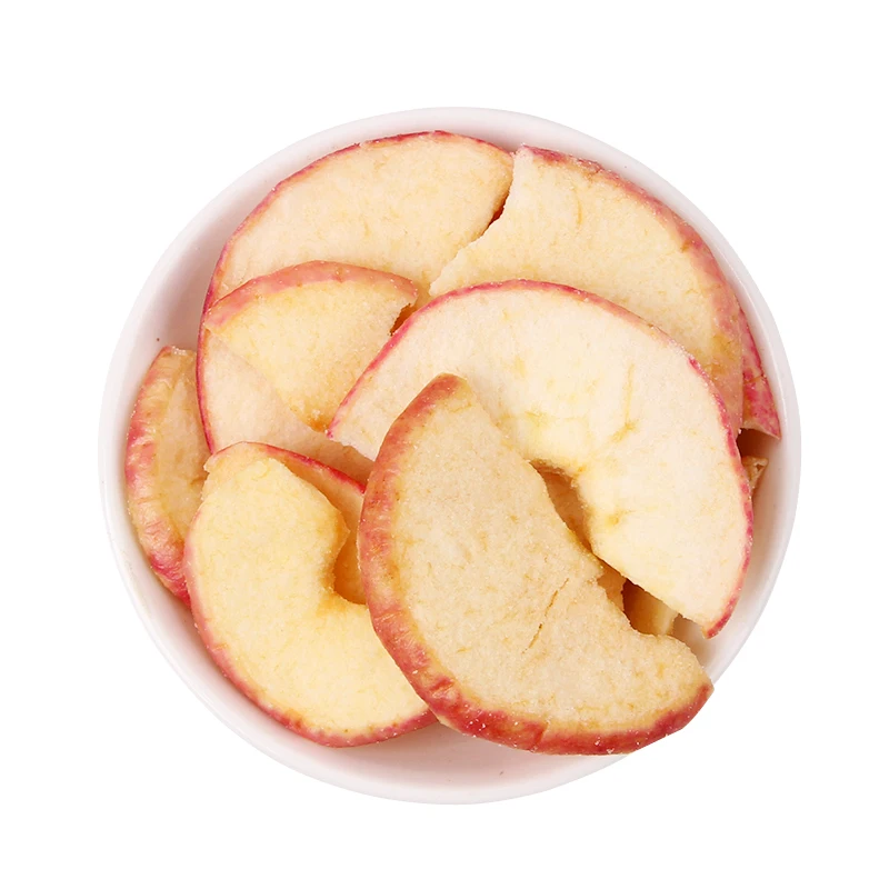 Wholesale Factory Price HIgh Quality Crispy VF Apple Slice Dried Apple Fruit Snack