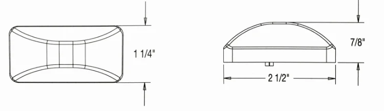 12V led clearance marker light meets p2&p3 on a 45 degree using