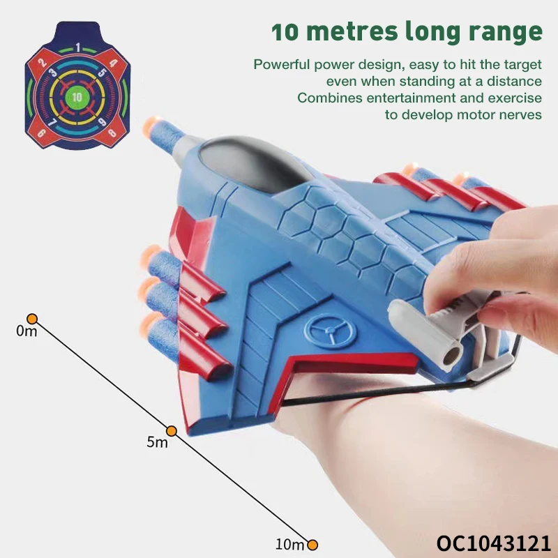 Aircraft plane plastic small outdoor launcher soft bullet gun toy for kids