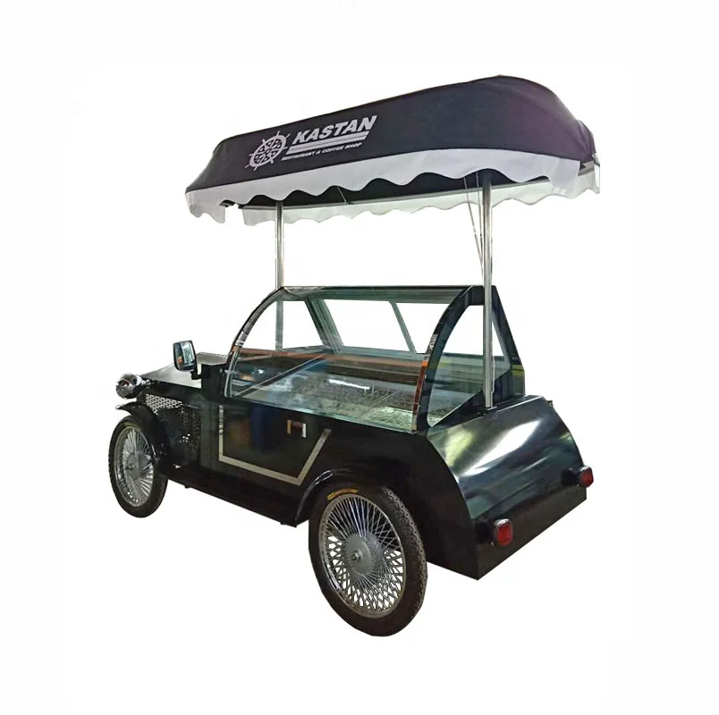 Factory Price Classic Car Shaped Refrigeration Gelato Popsicle Ice Cream Cart For Sale