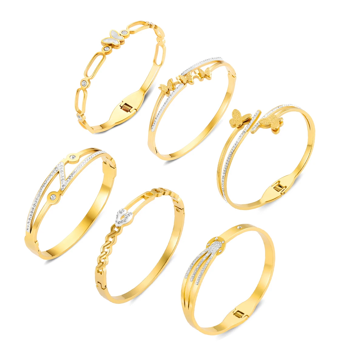 Pulseras Y Brazaletes Waterproof Ladies Bangles Jewelry Women Custom Stainless Steel Bracelet