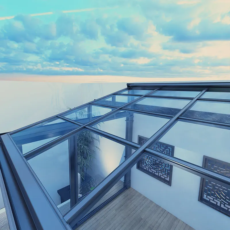 Lowe Tempered Glass Aluminum Frame Sunroom Prefabricated Custom Winter Garden