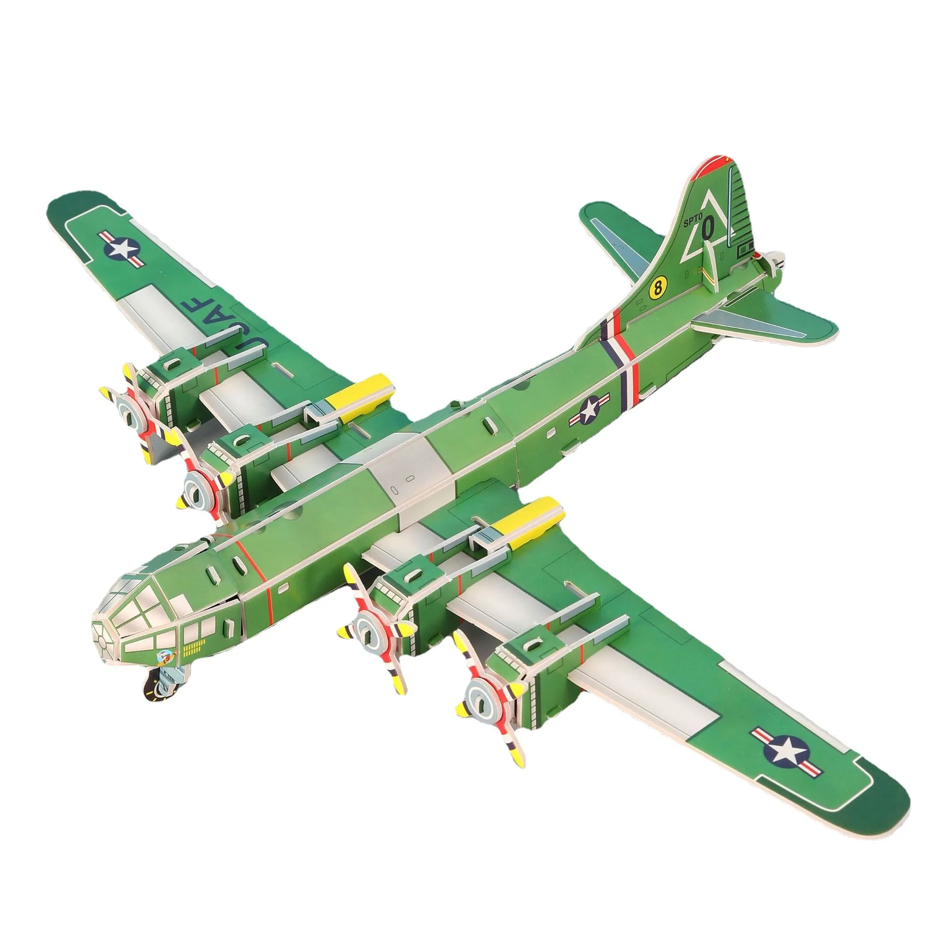 CL758 Kids Educational Toys Handmade Assembly Aircraft Puzzle DIY Paper Jigsaw Airplane Model 3D Puzzles