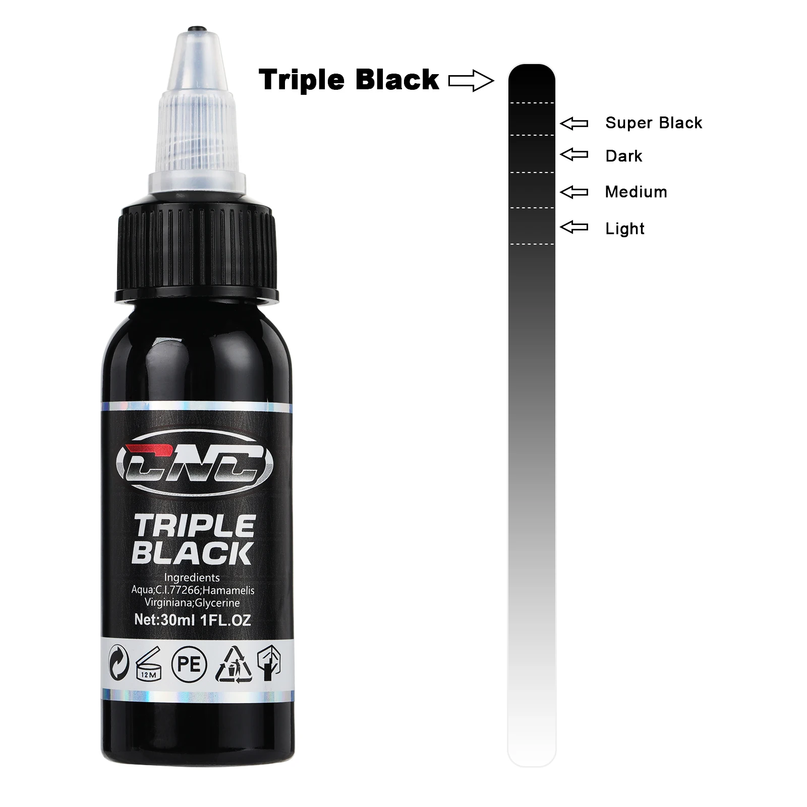 CNC Professional 30ML Pure Black Tattoo Ink Manufacturer Ink Tattoo Colors Pigment Ink