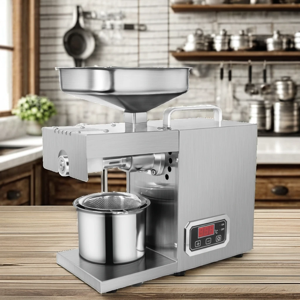 MJ 3 kg/h Mini Home use Oil Presser Small 600W Stainless Steel Peanut Sesame Sunflower Cocoa Seeds Oil Press Machine 501S