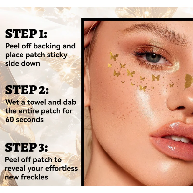 Sparkle Makeup Patches Brown Freckles Temporary Tattoo Sticker Body Art Design for Holiday Parties Paper Festivals