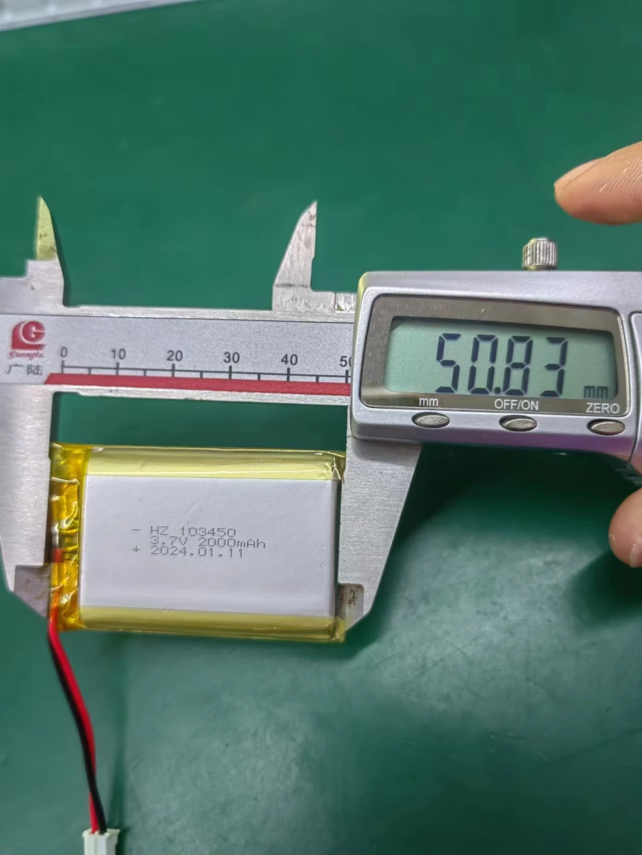 Manufacturing regular model 103450 2000mah 3.7v lithium cells lipo battery for medical digitale device