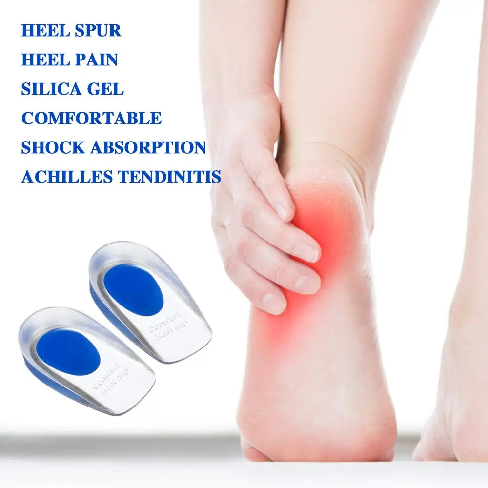 Silicone Gel Adjustable Orthotic Back of Heel Spur Cushion Inserts Shoe Pad