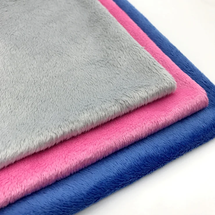 Super Soft Short Plush Fabric Waterproof Laminated Fabric plush toy fabric