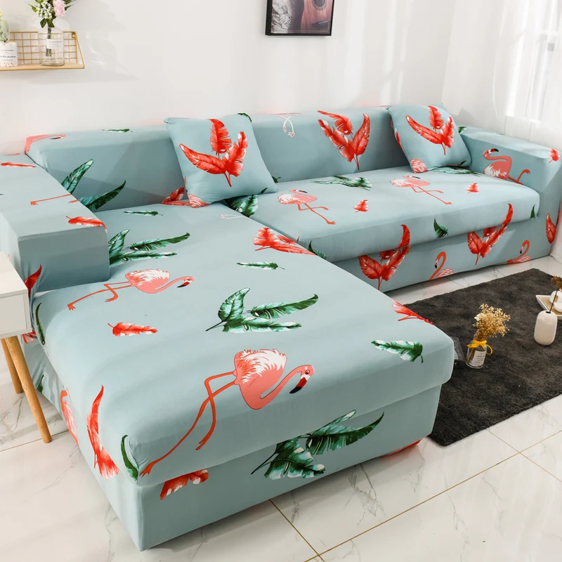 Printed Sectional Large Customized Spandex Elastic Stretch Couch Cover Wholesale Stock Sofa Cover