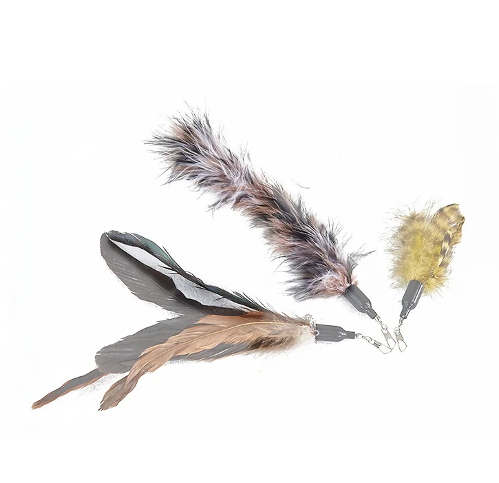 Cat Toy Wand Feather Filler Various Colors