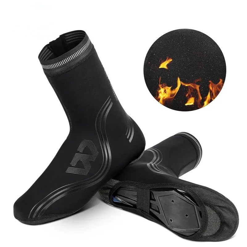 Winter Thermal Mountain Bike Riding Overshoe Cover MTB Silicone Water Resistant Cycling Shoes Cover