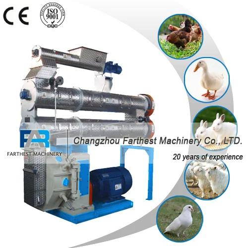 Changzhou Farthest 2 T/h Ring Die Feed Pellet Mill Machinery For Rainbow Trout Fish Feed