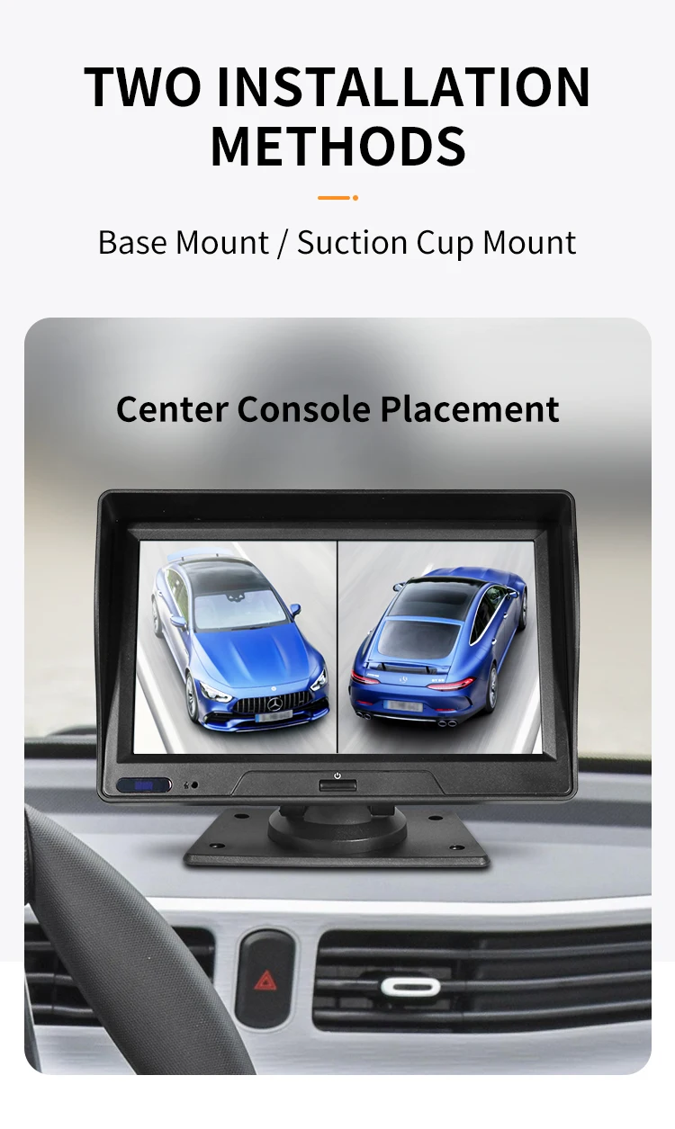 7'' Touch Screen Voice Control FM Radio Dual Record Front Back Camera Android Auto Carplay Car Dash Cam Recorder 