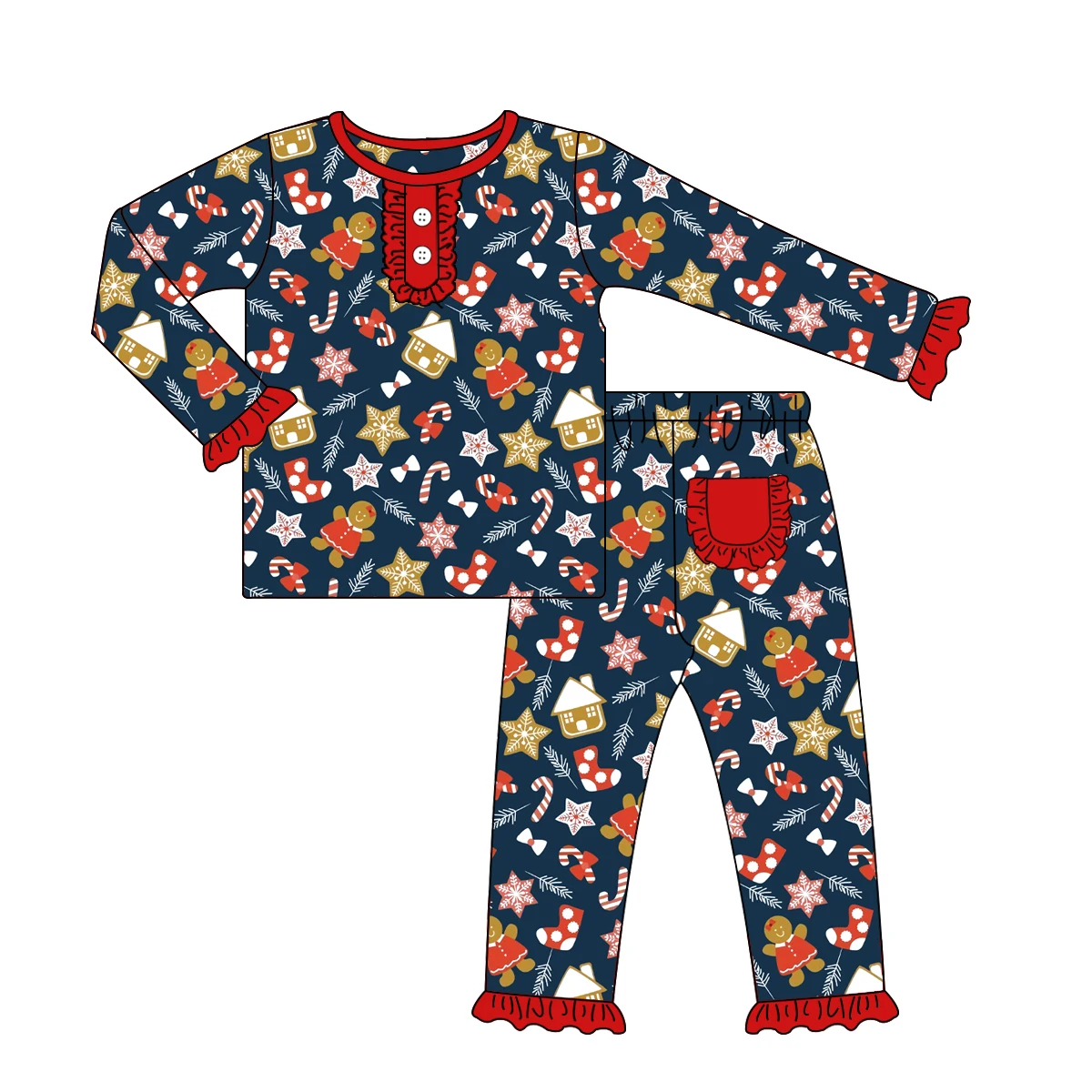 Customizable Christmas kids clothing sets family pajamas wholesale children clothing popular styles