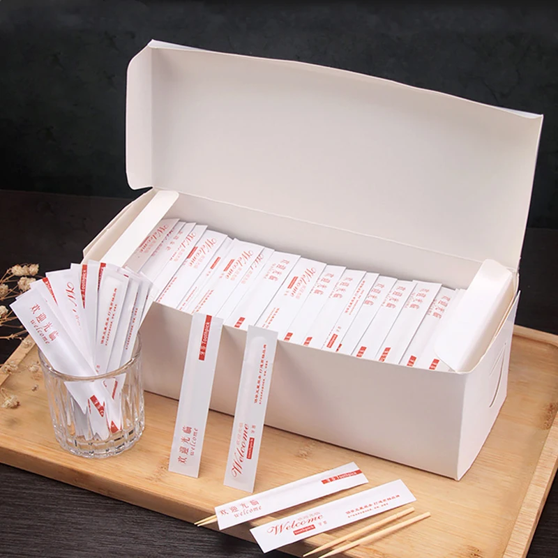 Custom toothpicks individually wrapped disposable birch wood bamboo toothpicks printing cheap toothpicks manufacturer
