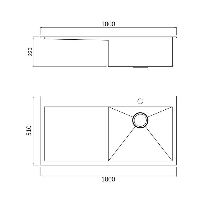 High quality multi-function 304stainless steel farmhouse handmade kitchen sink hand made kitchen sink