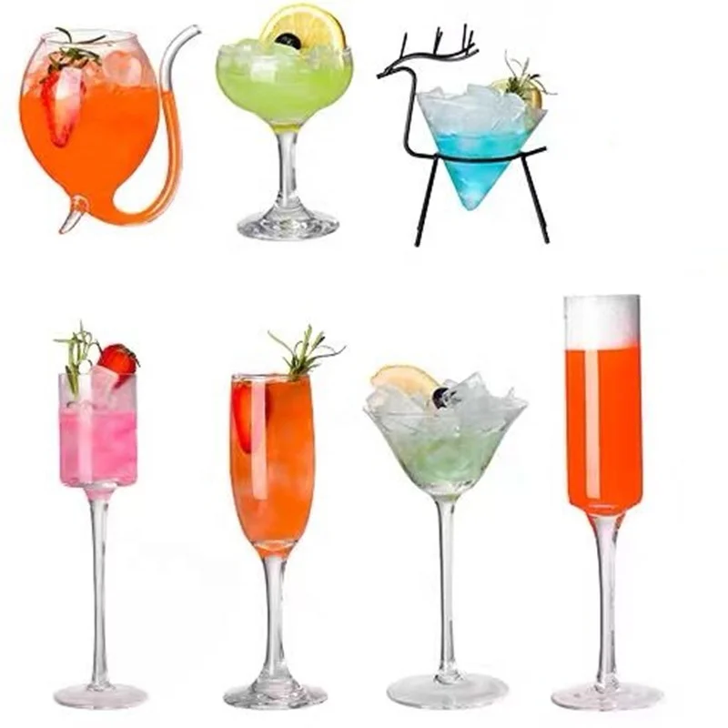 Thin Stem Hand Blown Champagne Glass Flutes Lead Free Crystal Clear Champagne Glasses cup