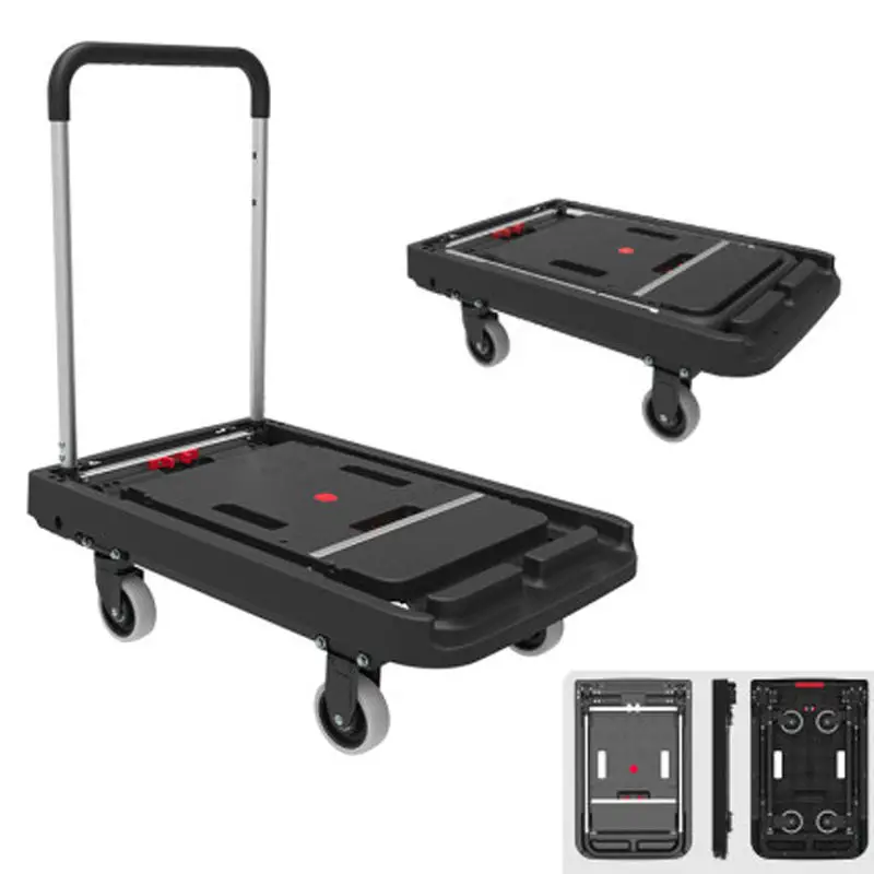Flatbed high quality domestic push platform trolley Heavy duty domestic moving courier trolley ZH250