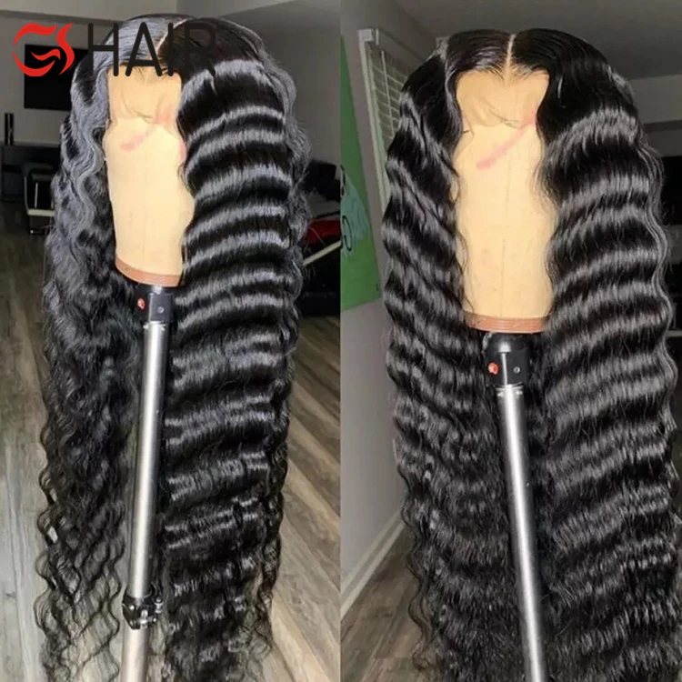 
Wholesale Deep Wave HD Full Lace Wigs Human Hair Lace Front Peruvian Virgin Hair 360 Lace Front Wigs for Black Women 