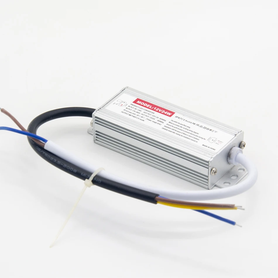 LED driver 24W 12V 2A Water Proof Power Supply  24V 1A IP68
