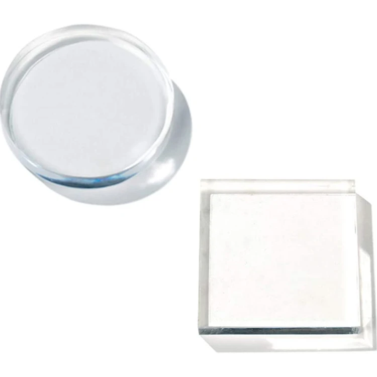 Clear Polished Acrylic Square &Round Display Base Block for Jewelry Ring Stand Showcase Holder Flat Lay Photography Props