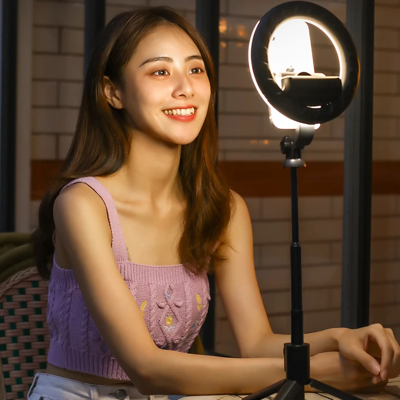 New Portable Wireless TikTok Detachable Remote V01 Portable Extendable Tripod Selfie Stick With Ring Light