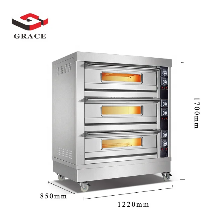 380v 50hz электрический 3 слоя Коммерческая печь для приготовления курицы торт выпечки хлеба духовка выпекания