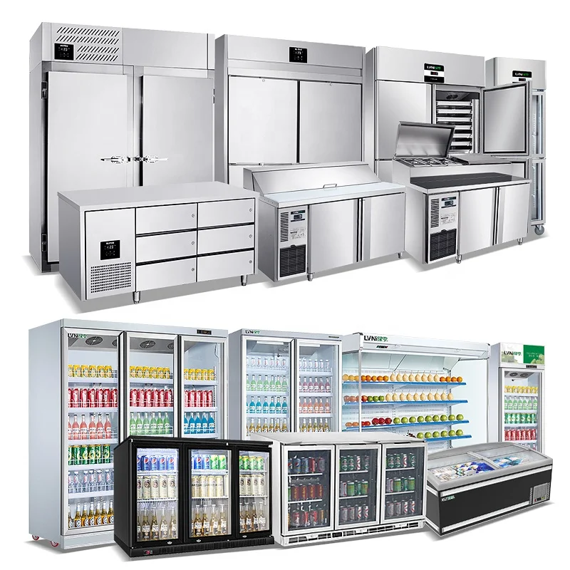 Commercial 505L 3 Door Counter Fridge Stainless Steel Under bench Counter Freezer for Kitchen