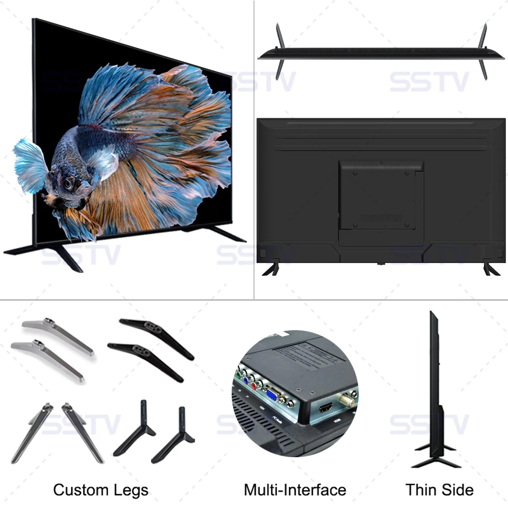 Normal TV Accept Custom Logo 4K Android Television TV 32 Inch Smart 40 43 50 55 60 65 75 85 Inch LED TV