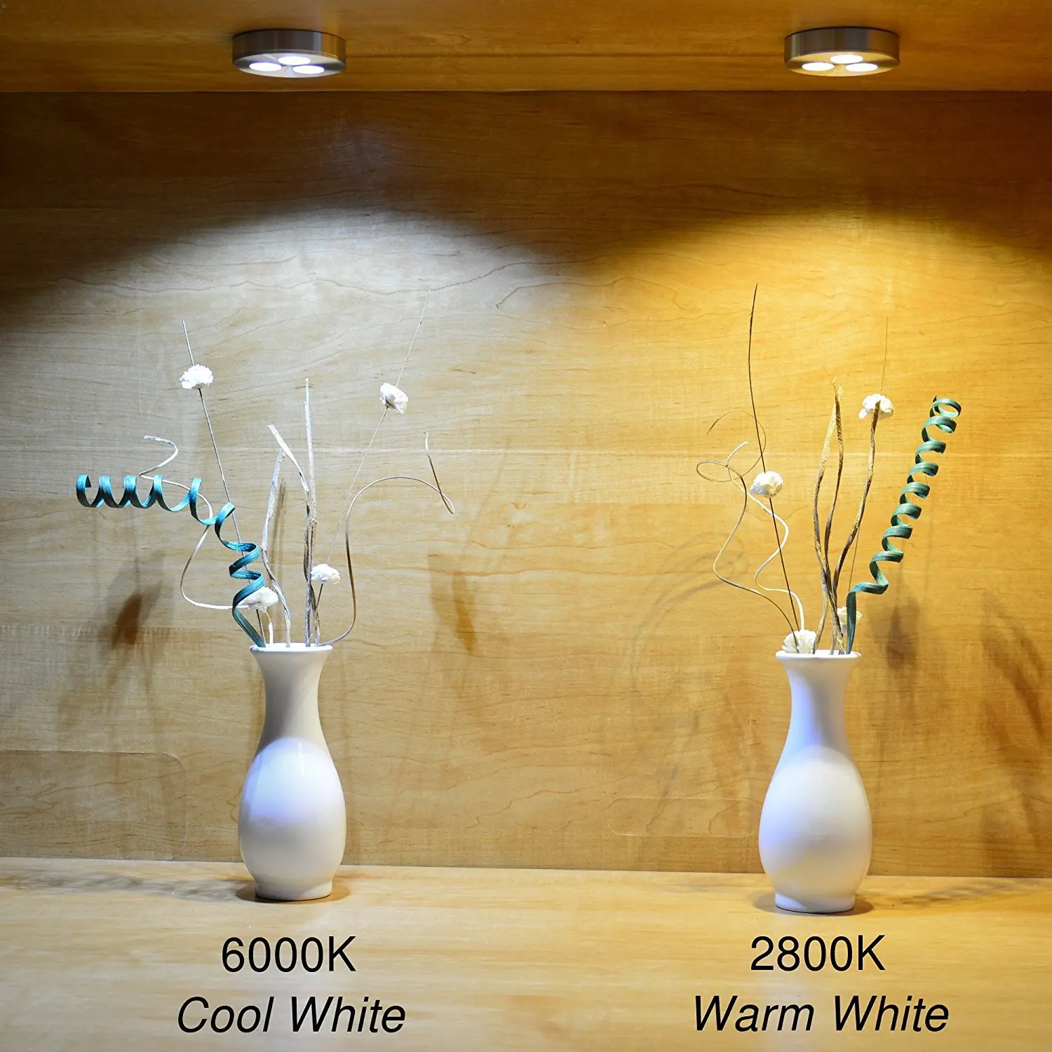 2.5w Recessed  Led Cabinet Light Round Closet Jewelry Shelf Under Display Cabinet Light