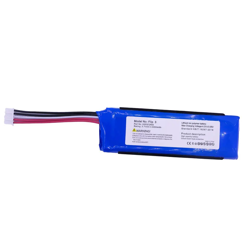 Flip 3 Batarya для JBL Flip3 Bluetooth динамик GSP872693 P763098 03 Batri 7 v 3000mAh 11.1wh литиевая батерия