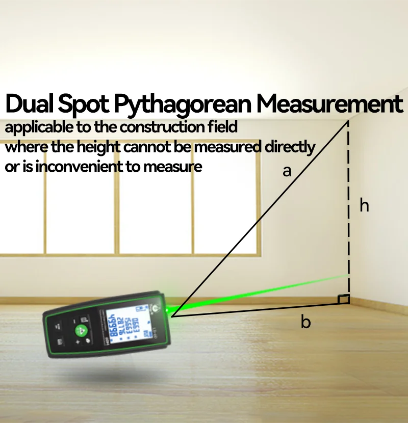 High Standard Wholesale LCD Display Green Laser Distance Meter 0-60m