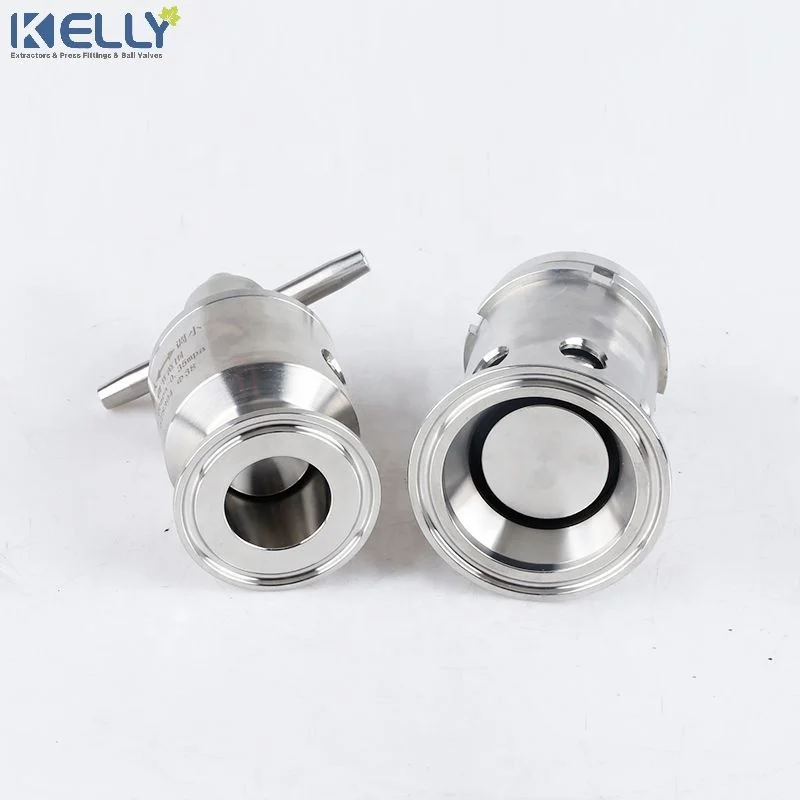 11/2inch Sanitary Tri Clamp Adjustable Tank Pressure Vacuum Relief Valve 304 Stainless Steel