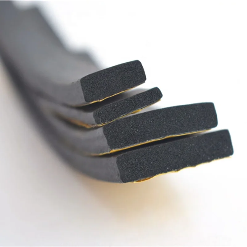 soundproof heating self adhesive epdm foam half round rubber for Electrical cabinets Auto Trims edge sealing strip