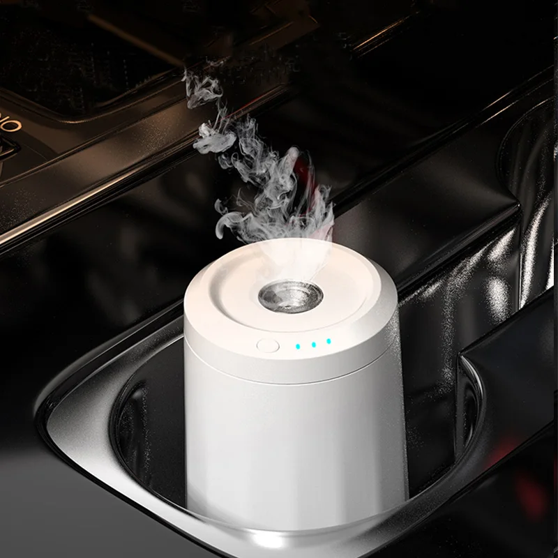 Luxury Button Operation Plastic Case Glass bottle Car Air Freshener with timer car perfume diffuser