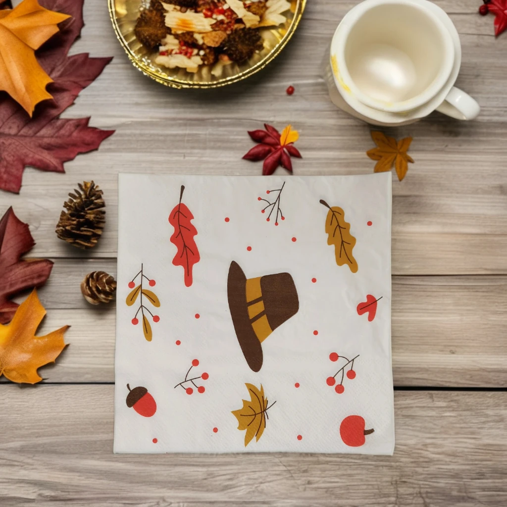 Wholesale Printed Drinted Lunch 2ply Beverage Custom Disposable Paper Napkins With Logo Decorative Cocktail For Bar Party