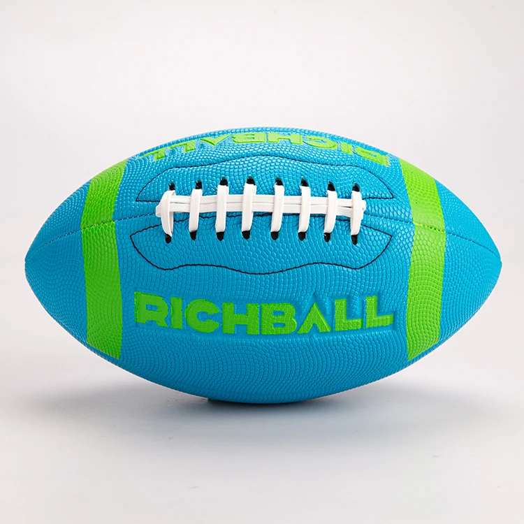 New Arrival Custom logo leather pu football professional size 3 6 9 American football