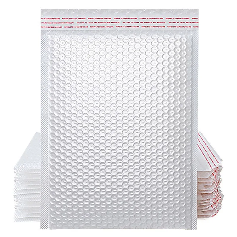 Eco-friendly Customized White Bubble Mailer Strong Adhesive Air Bags Packing Mailing Bubble Padded Envelopes